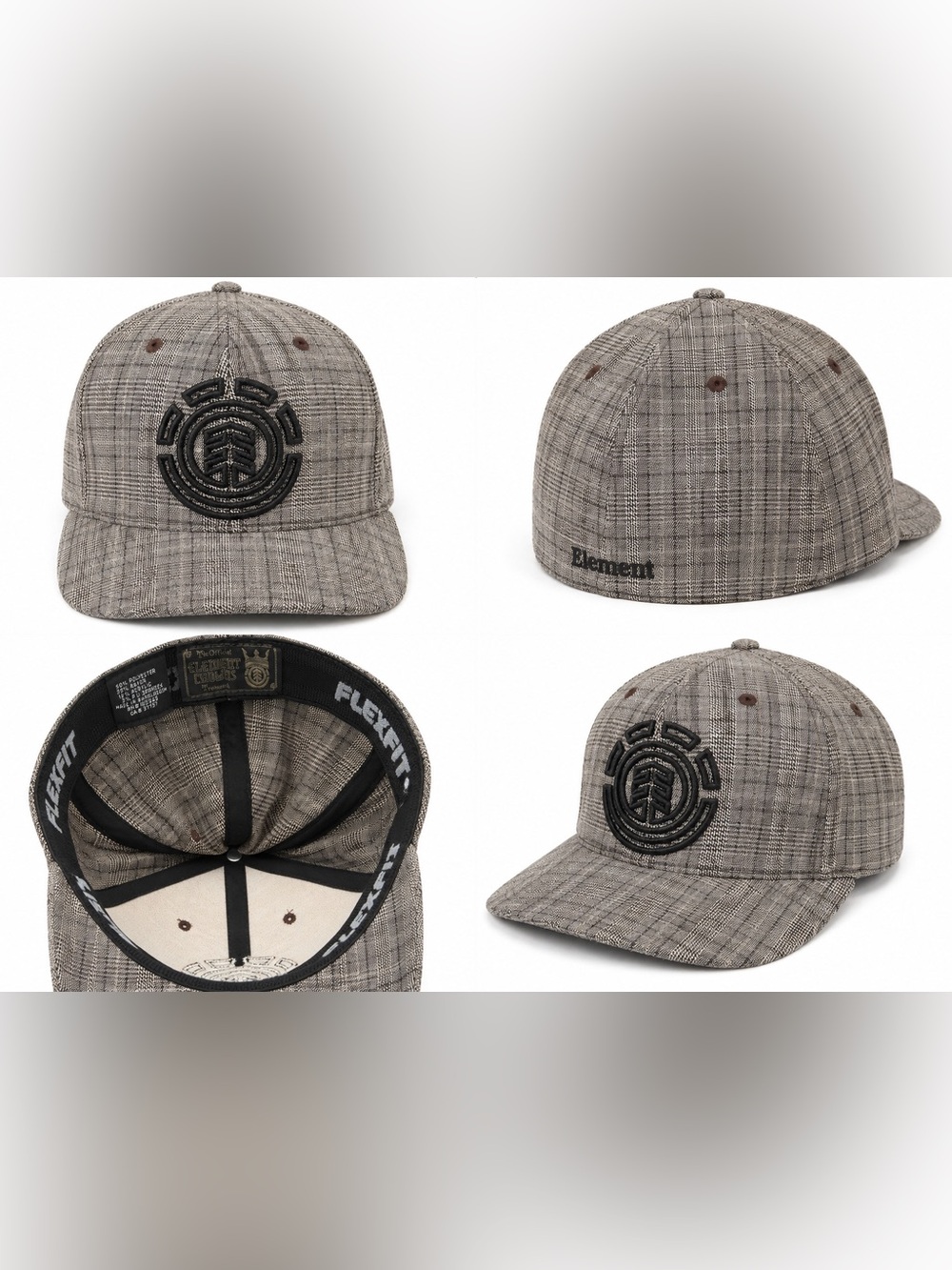 Element Grey Plaid Flexfit Cap